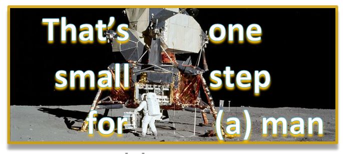 One small step short Header